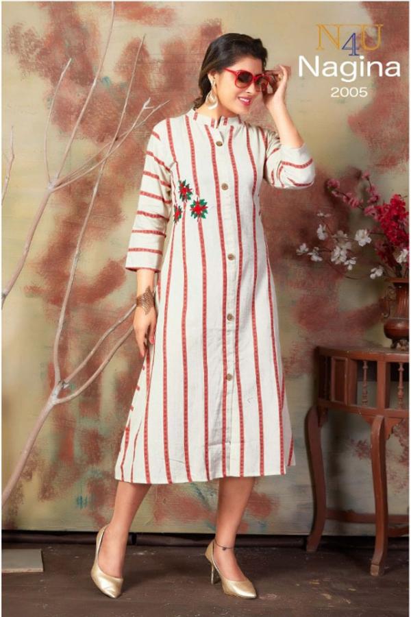 N4U Nagina Fancy Cotton Embroidery Kurti 